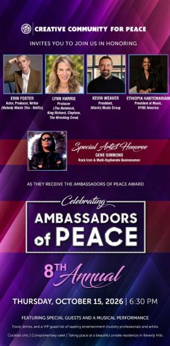 Gene Simmons—Celebrating Ambassadors of Peace 2026 Honoree