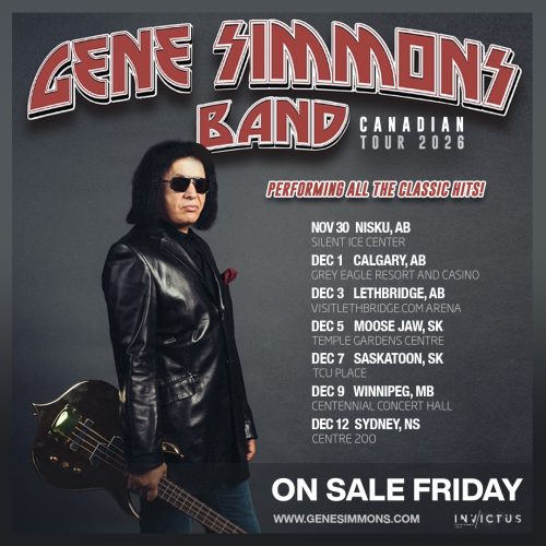 Gene Simmons Band Canadian Tour 2026. Tickets on sale Friday May 1, 2026.