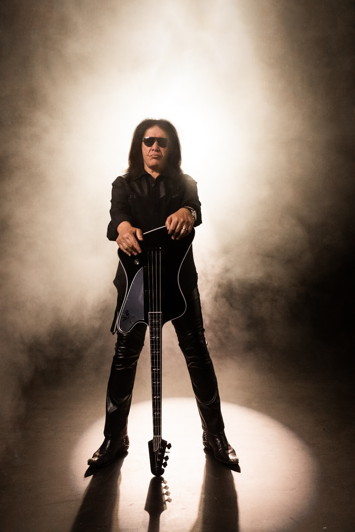 Gene Simmons with his G² Thunderbird Bass